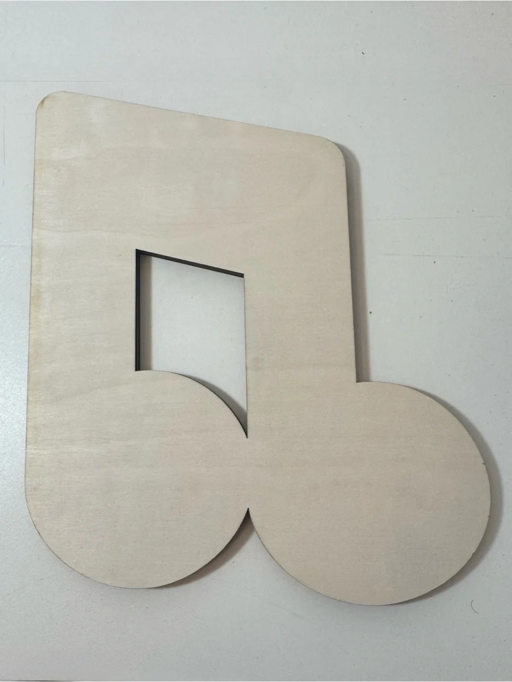 Two-Tone Brown & Natural Wooden Music Note Wall Decor